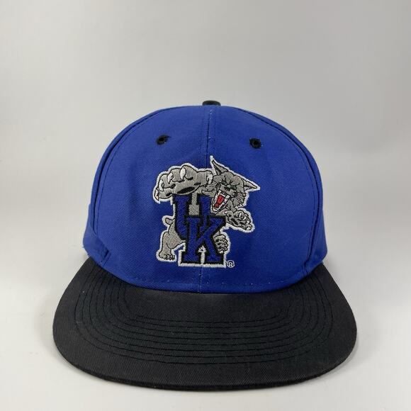 Logo 7 UK University Of Kentucky SnapBack Hat Black Blue SnapBack Vintage - Picture 1 of 9